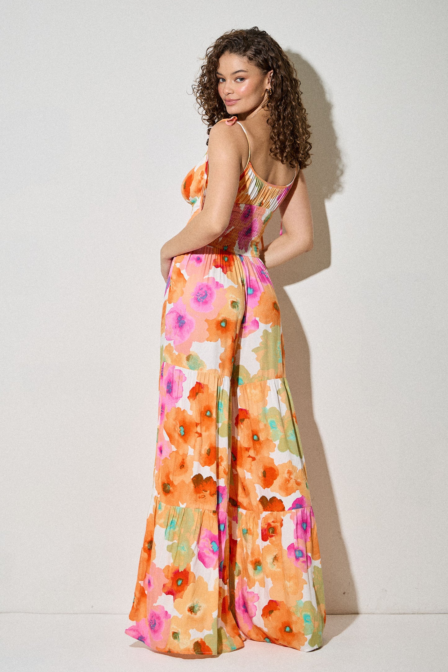 JS 2 Focus Point Sunset Bloom Palazzo Jumpsuit