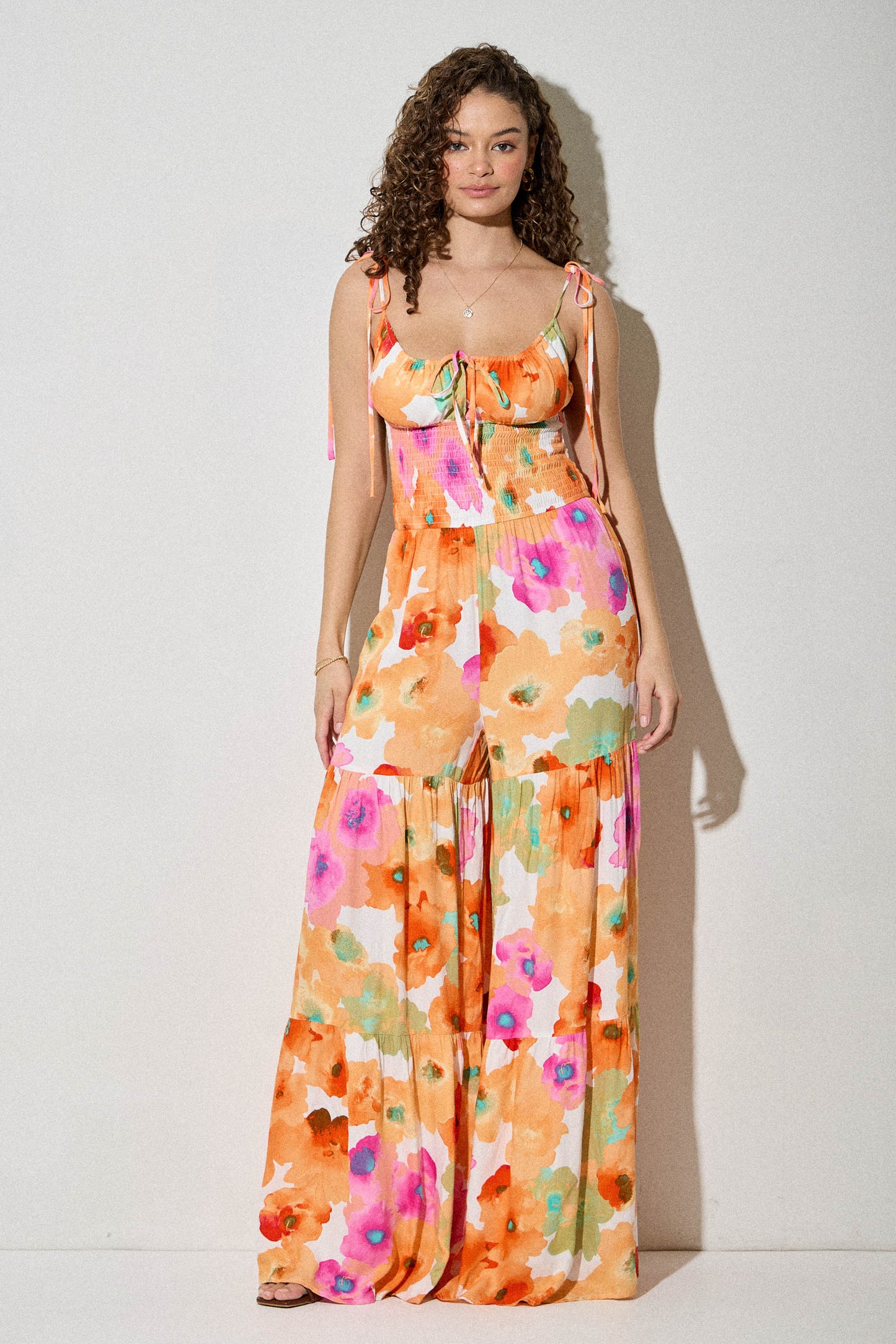 JS 2 Focus Point Sunset Bloom Palazzo Jumpsuit