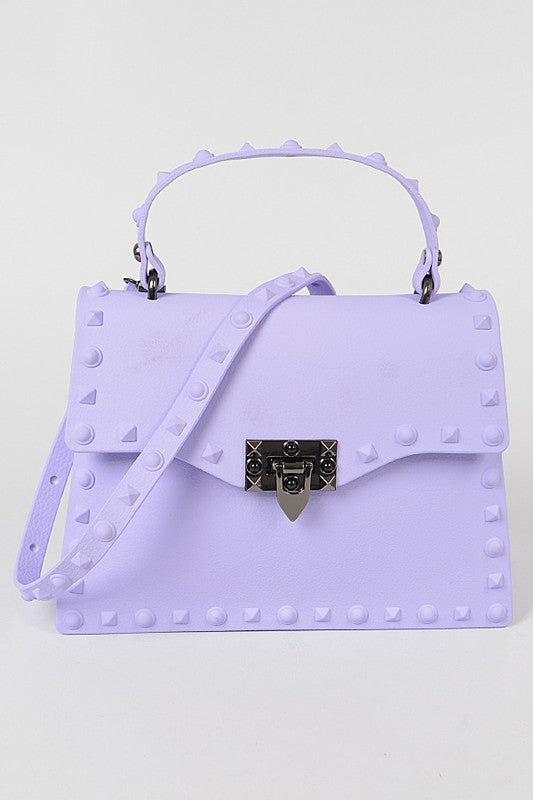 Monotone Studded Clutch - Lavender