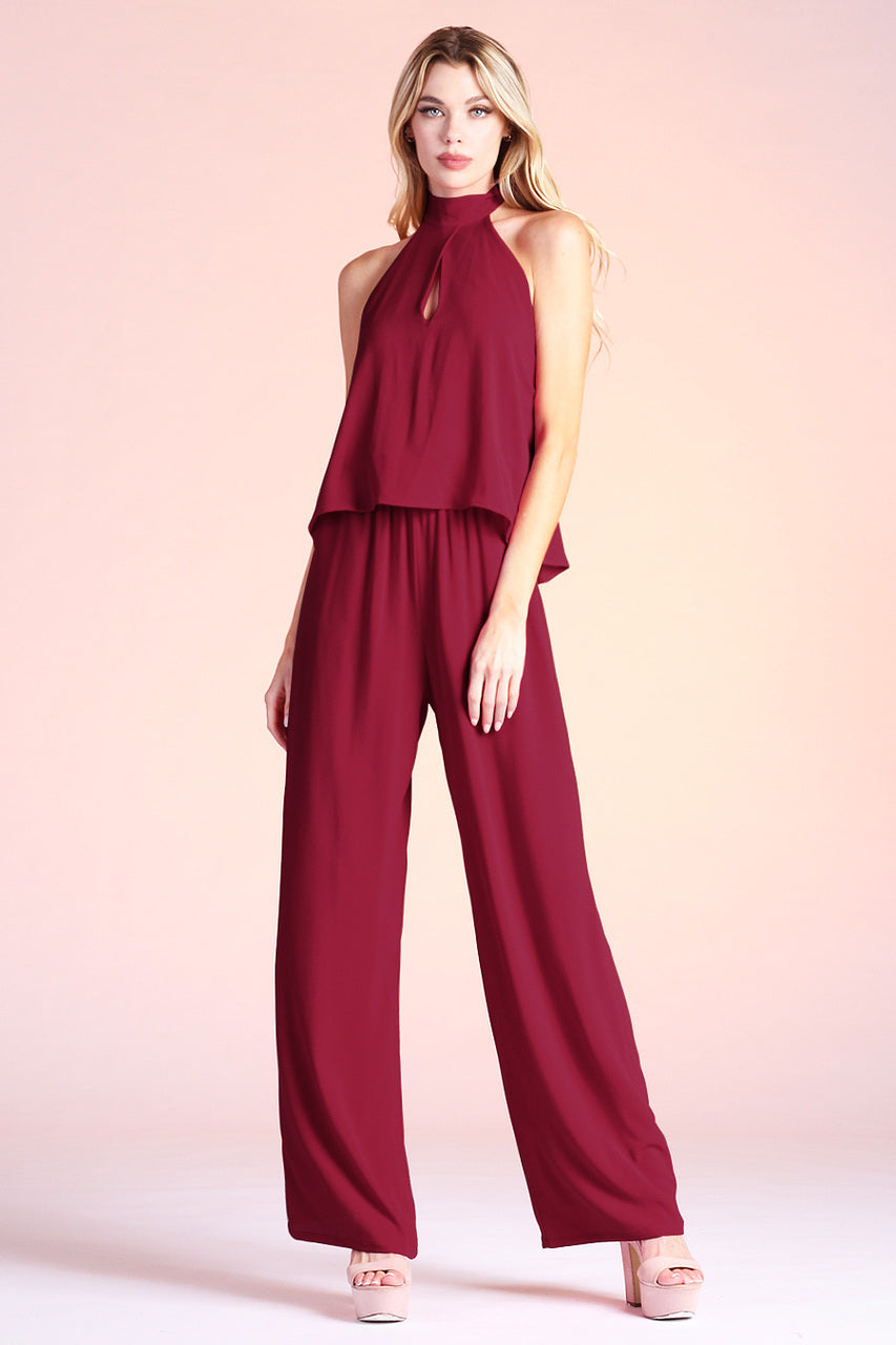 Zinnia Binary's Wine Jumpsuit / Jumpsuit color vino de Zinnia Binary's